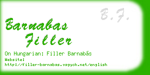 barnabas filler business card